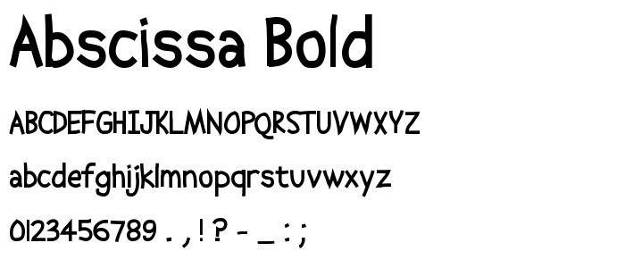 Abscissa Bold font